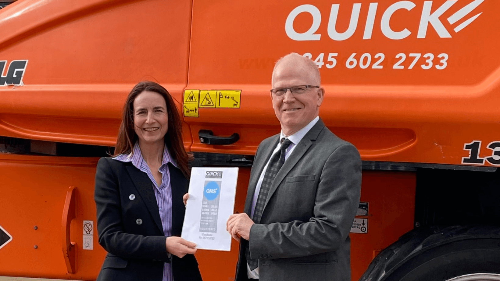 Quick Reach achieves triple ISO certification