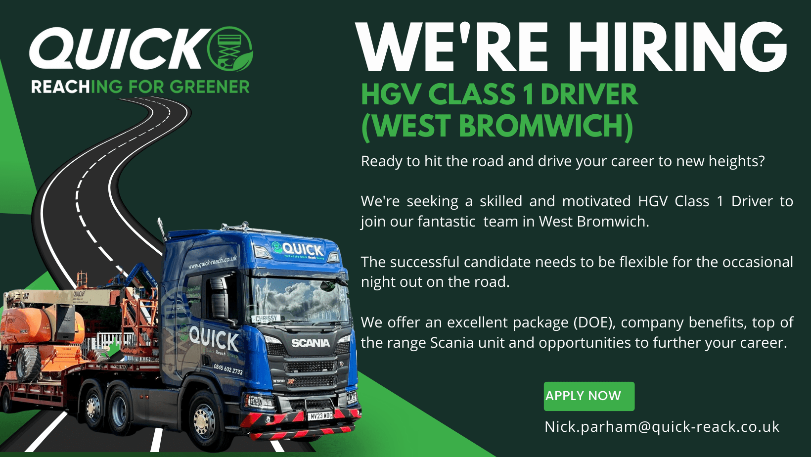 HGV Class 1 driver job listing