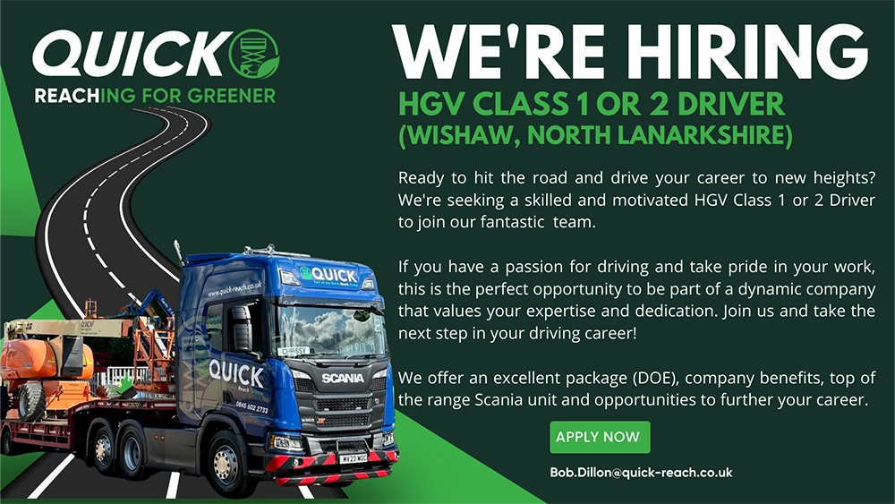 HGV Class 1 or 2 Driver – Wishaw