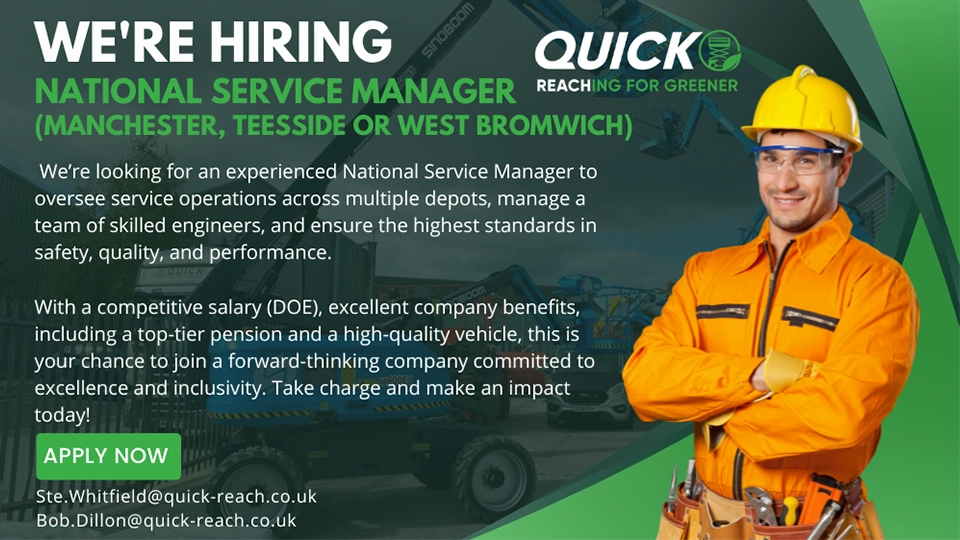 National Service Manager – Manchester, Teesside or West Bromwich